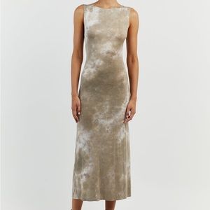 NWT - DISSH - CASPER MOSS TIE DYE MIDI DRESS